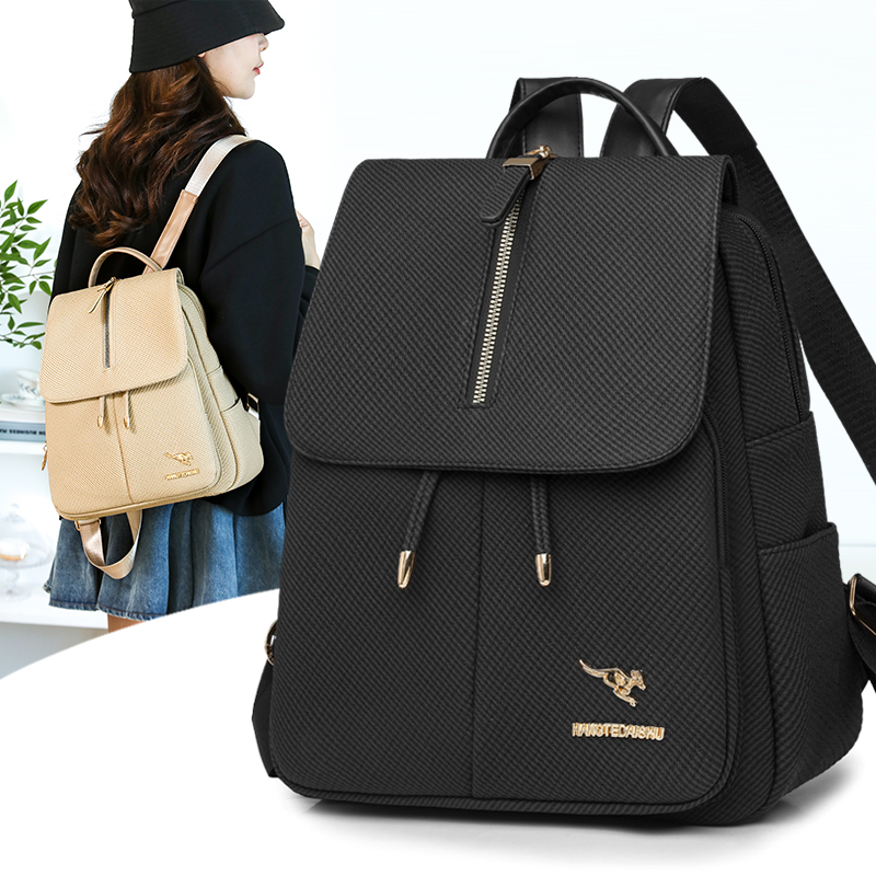 Leather Work Womens Backpack - Wytrzymały damski plecak podróżny, plecak z