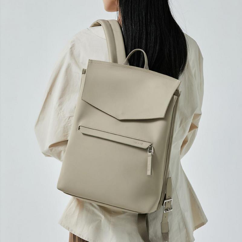 Leather Work Womens Backpack - Moda Nowy japoński i koreański prosty,
