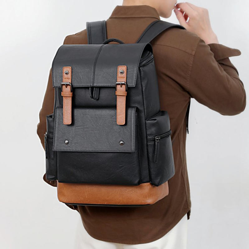 Leather Work Bag Men - Nowy męski plecak w stylu vintage,