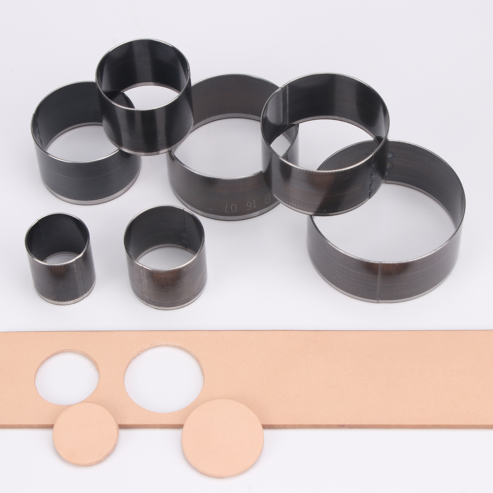 Leatherwork Punching Tool - 7-częściowy zestaw okrągłych wykrojników do skóry,