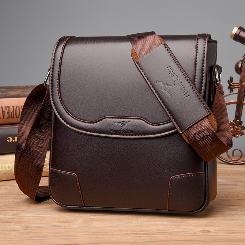 Leather Work Bag Men - Luksusowa marka męska skórzane torby na