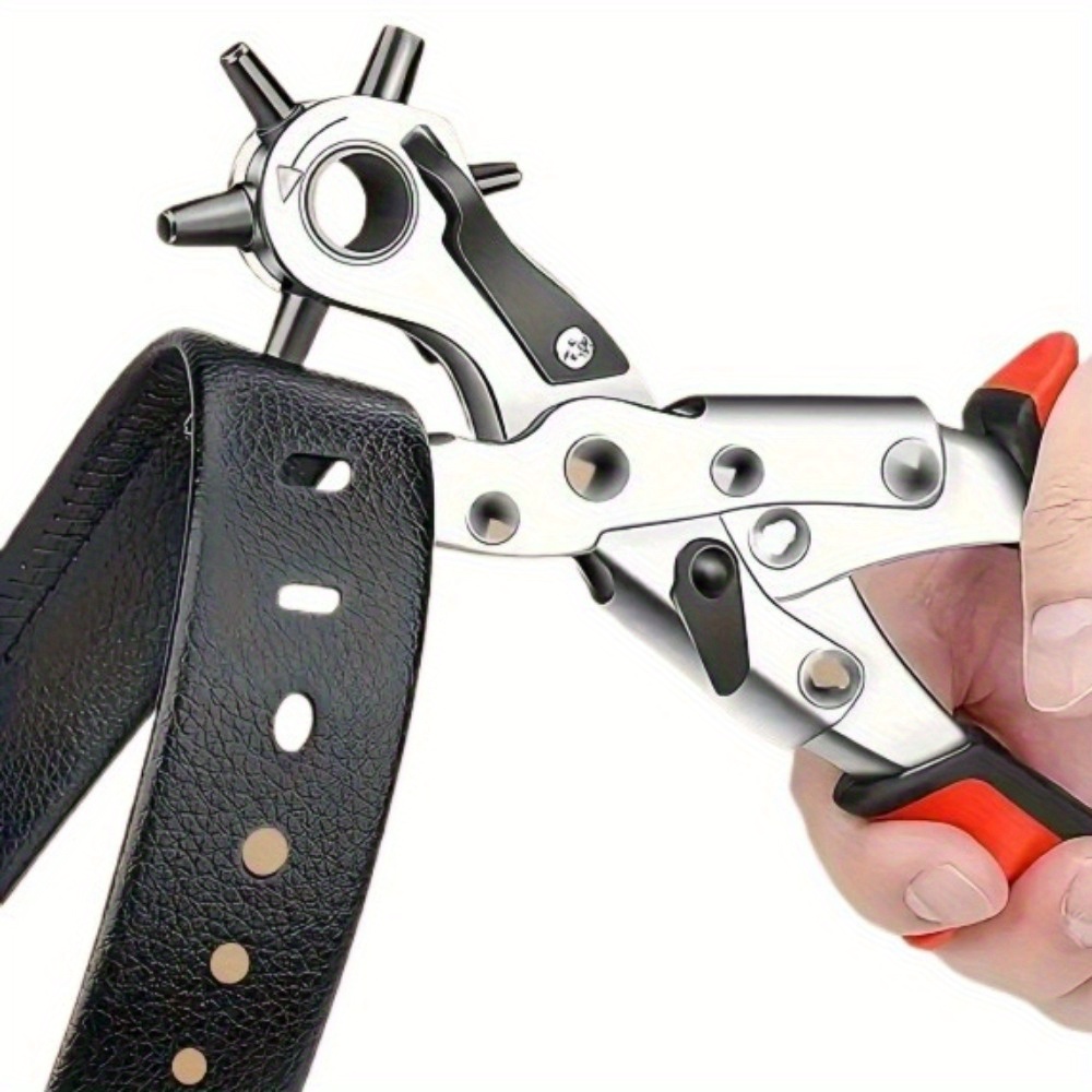 Leatherwork Punching Tool - 1 szt. Wytrzymały obrotowy dziurkacz do
