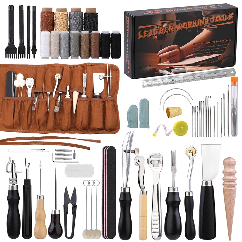 Leatherwork Punching Tool - KRABALL Profesjonalny zestaw narzędzi do rzemiosła