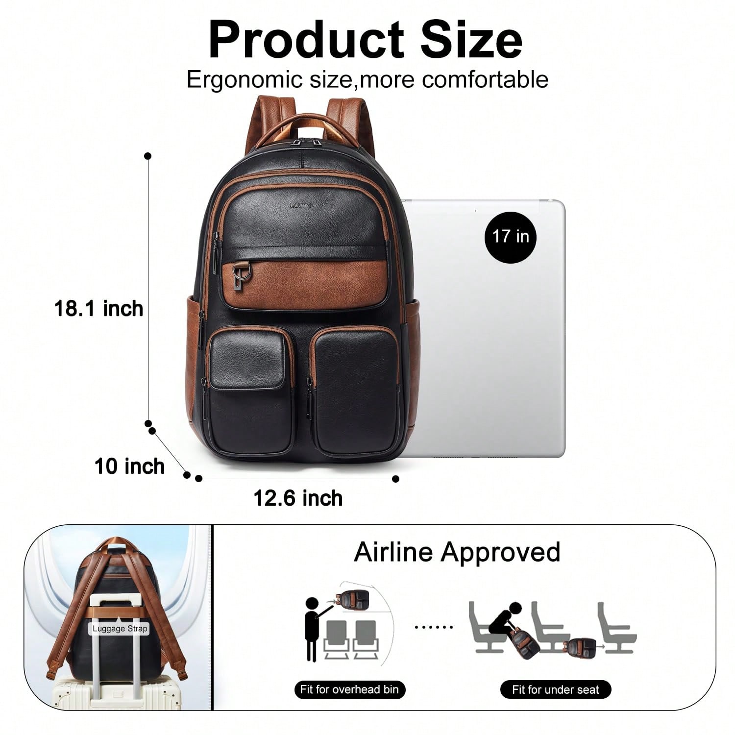 Plecak LATMAP z wegańskiej skó – Leather Work Womens Backpack recenzja i cena