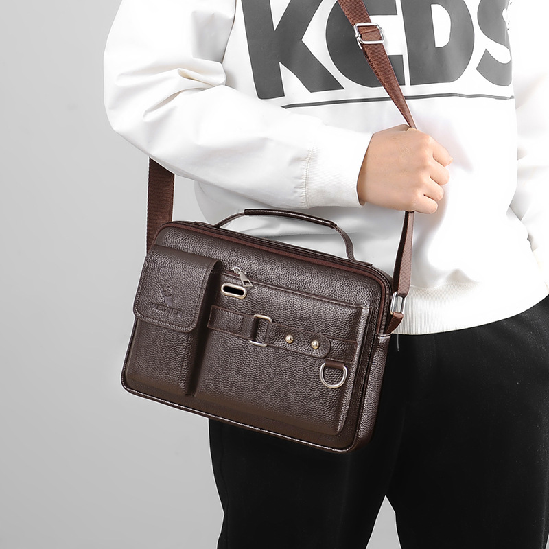 Marka Męska torba na ramię Pu  – Leather Work Bag Men recenzja i cena
