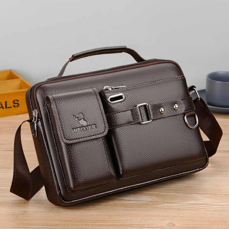 Marka Męska torba na ramię Pu  – Leather Work Bag Men recenzja i cena