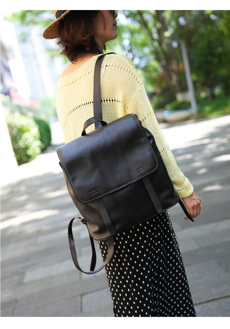 Damski plecak z klapką z licow – Leather Work Womens Backpack recenzja i cena