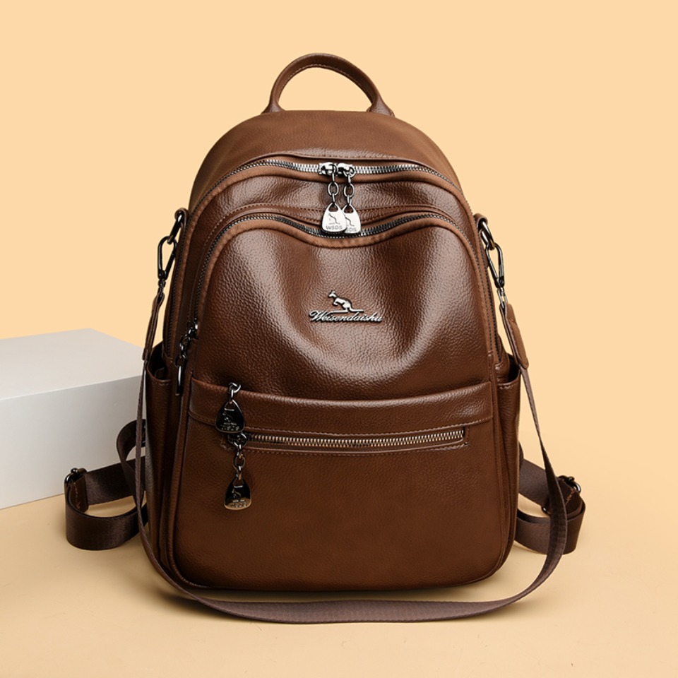Plecak z teksturą zamszowej sk – Leather Work Womens Backpack recenzja i cena